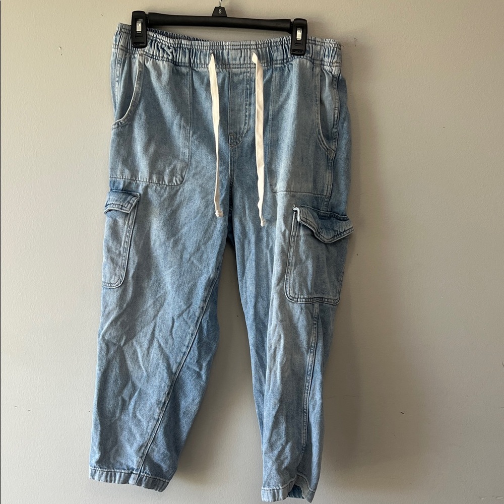 Gap Medium Light Blue Cargo Jogger Pants - women’s